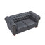 Causeuse de canapé classique en similicuir Chesterfield
