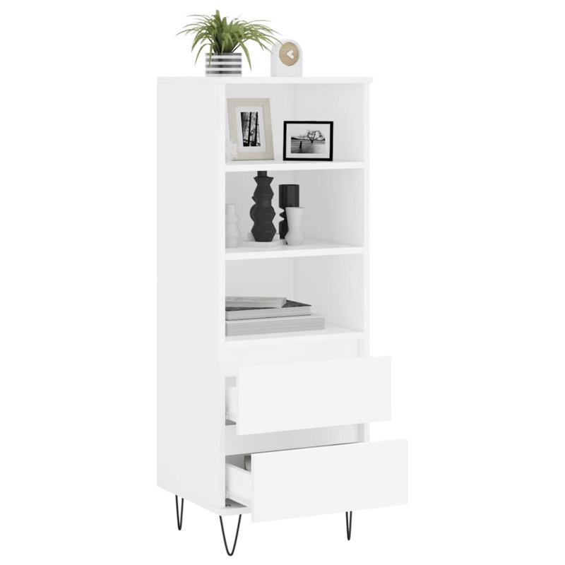 Ronishia 110cm H x 40cm W Bookcase, White