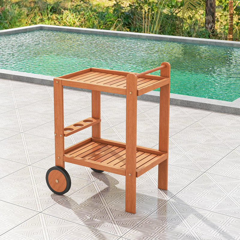 Wood Bar Cart