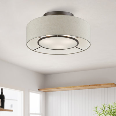 Plafonnier semi-encastré 3 lumières 17 po Zeidi