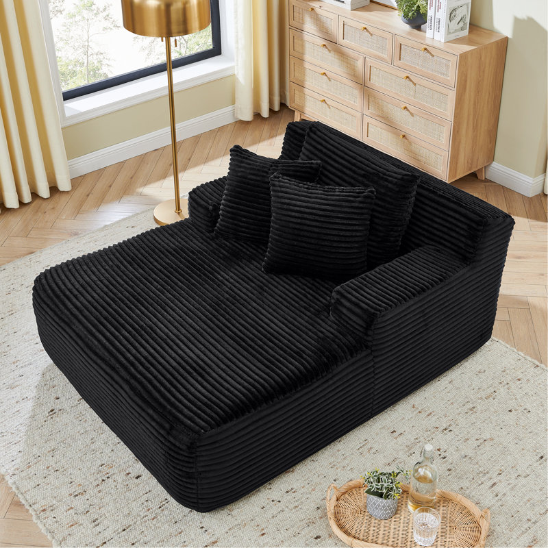 Méridienne simple, paresseuse, sans assemblage, fabriquée en tissu de velours, méridienne moderne moelleuse, utilisée pour les salons et les chambres à coucher