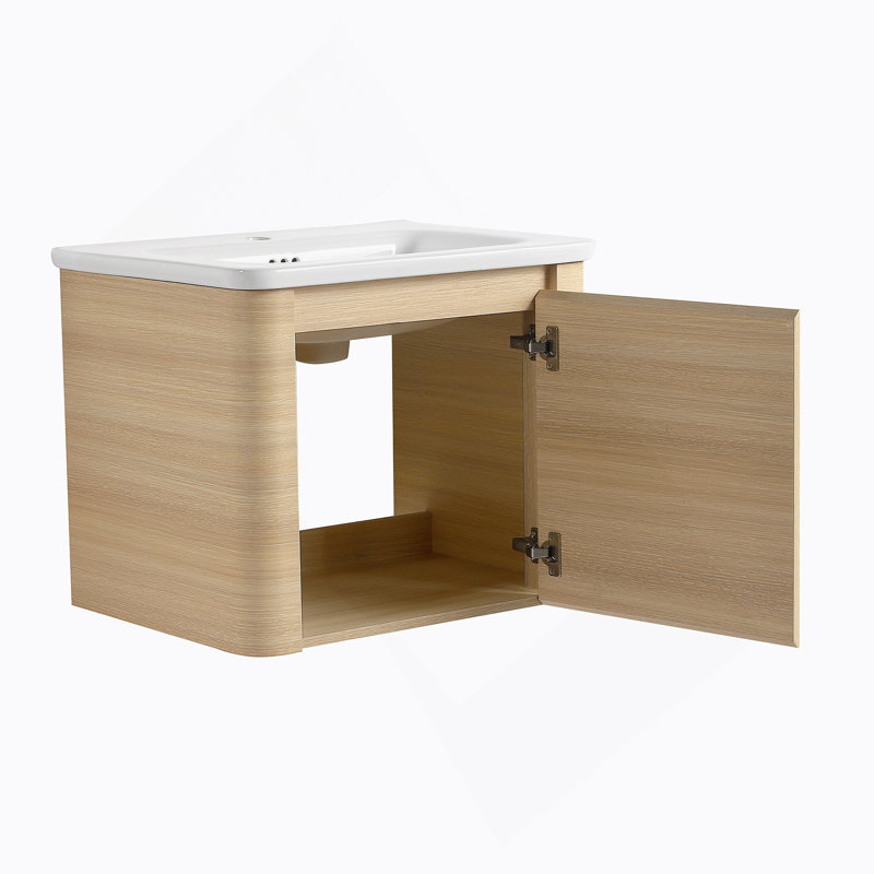 Meuble-lavabo mural avec lavabo et porte à fermeture en douceur, 24"