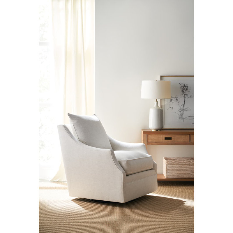 Kara Swivel Armchair, 38"H x 33"W x 39"D, Natural