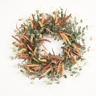 24" Handcrafted Eucalyptus Thanksgiving Wreath