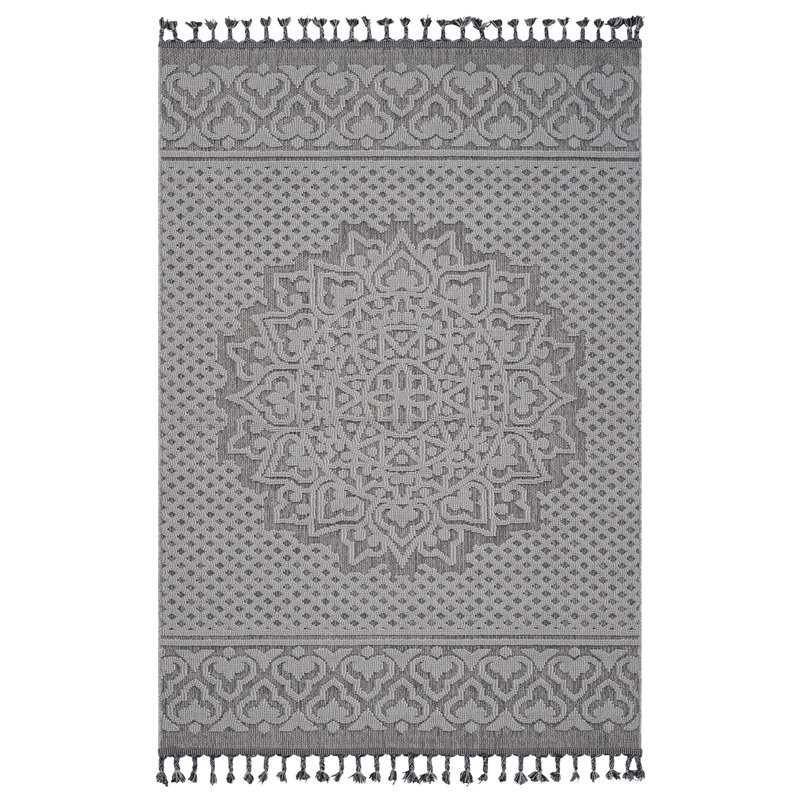 Tapis intérieur / extérieur Medallion, Rectangle 5 pi 3 po x 7 pi 6 po
