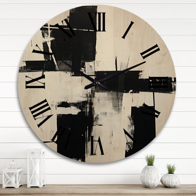 Horloge murale en bois massif Aneira