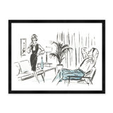 Living Room Conversation Print by Conrad Moulton