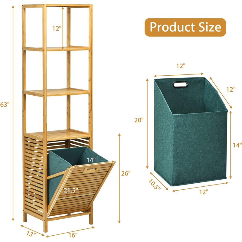 Tilted Laundry Basket