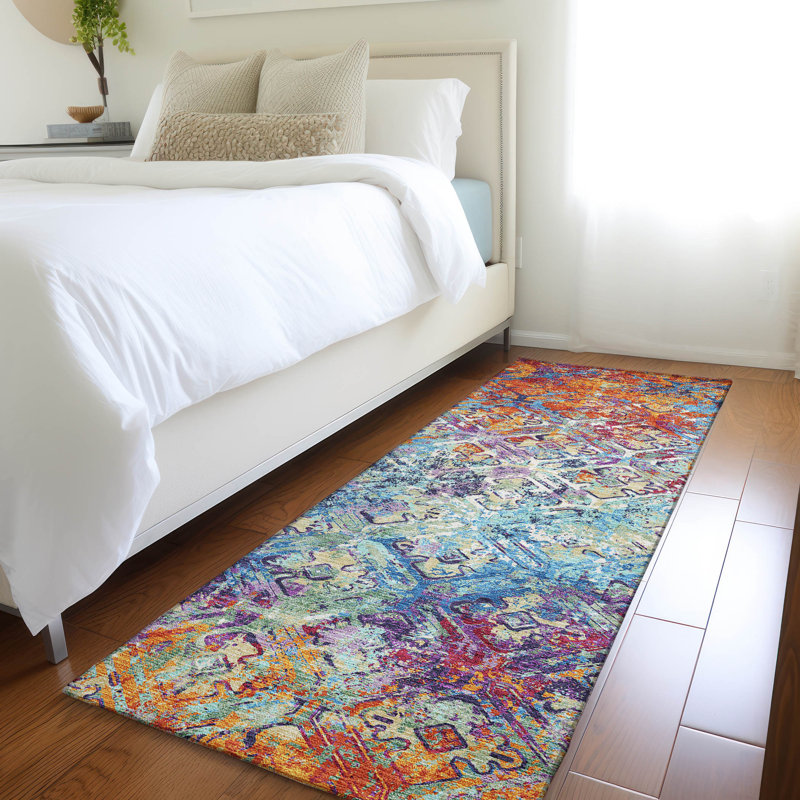  Mahaney Indoor/Outdoor Area Rug with Non-Slip Backing, Runner 2'3" x 7'6"