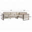 Canapé modulaire en chenille 2 pièces 104 po à accoudoirs carrés 104 po, salons, chambres à coucher, bureau d'appartement