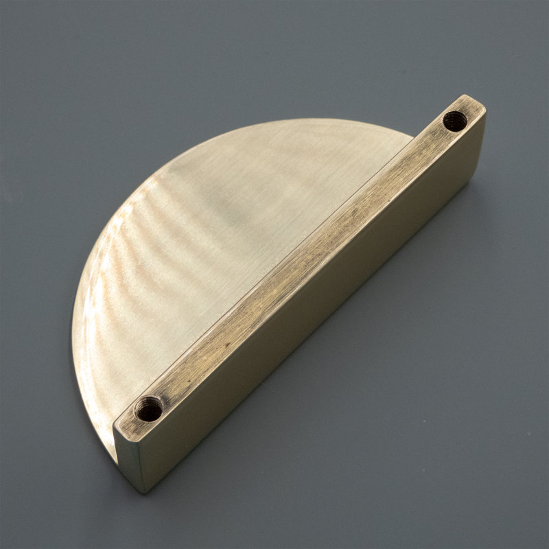Modern Hammered Brass Half Moon Cabinet Pull