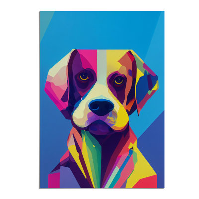 Colourful Dog No.5 Abstract - Wall Art