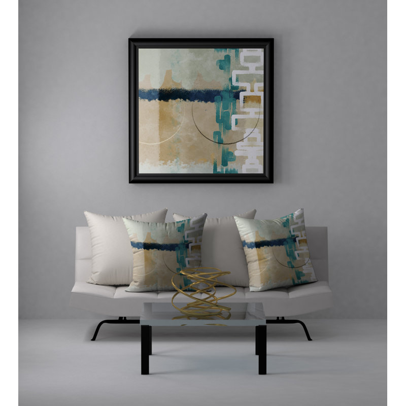 Abstract Reversible Throw Pillow, 24"x24"
