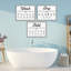 «Wash Laundry Symbols Bow Accent», ensemble de 3 giclées encadrées, design par lettré et doublé-117097845-117097849
