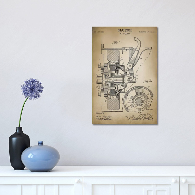 Ford Clutch - Wrapped Canvas Print, 30.48 cm H x 45.72 cm W