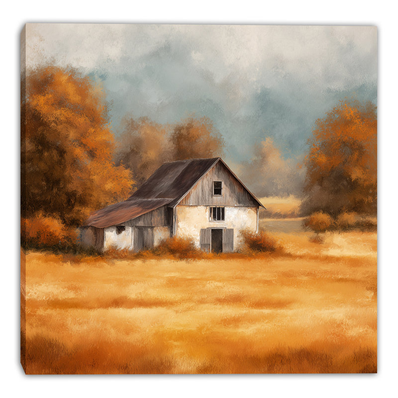 «Pumpkin Pickup in Fall», art mural sur toile tendue, H 30 po x l 30 po