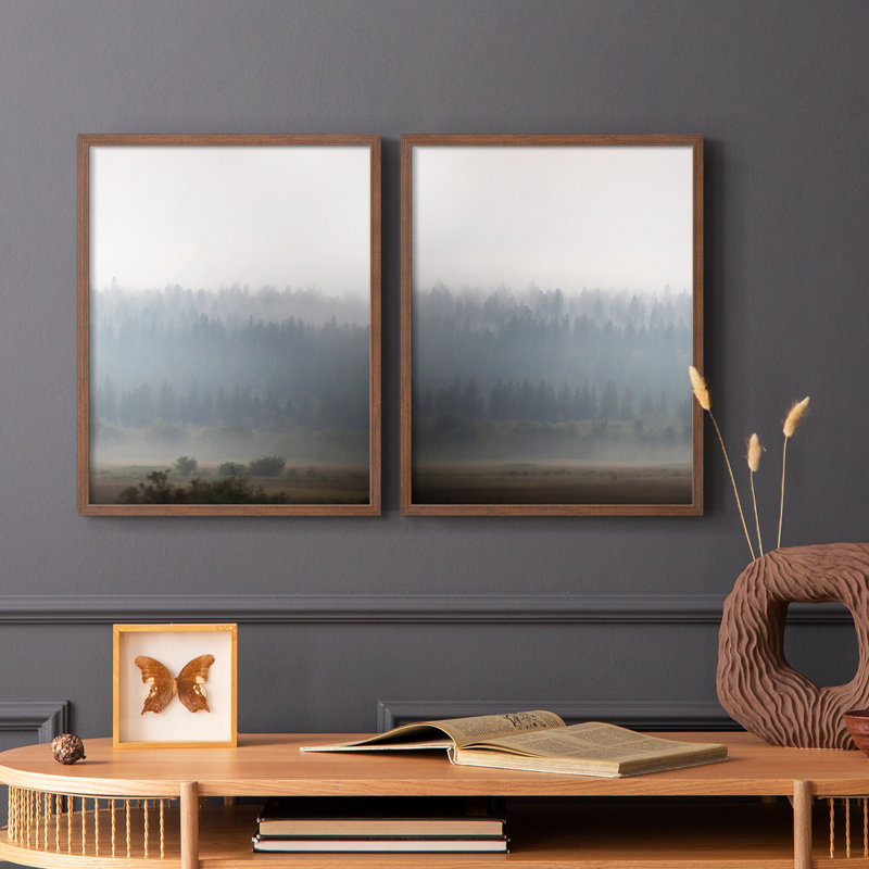 «Morning Glow I», reproduction encadrée de qualité supérieure - prête à être accrochée - aucun clou requis - aucun clou requis