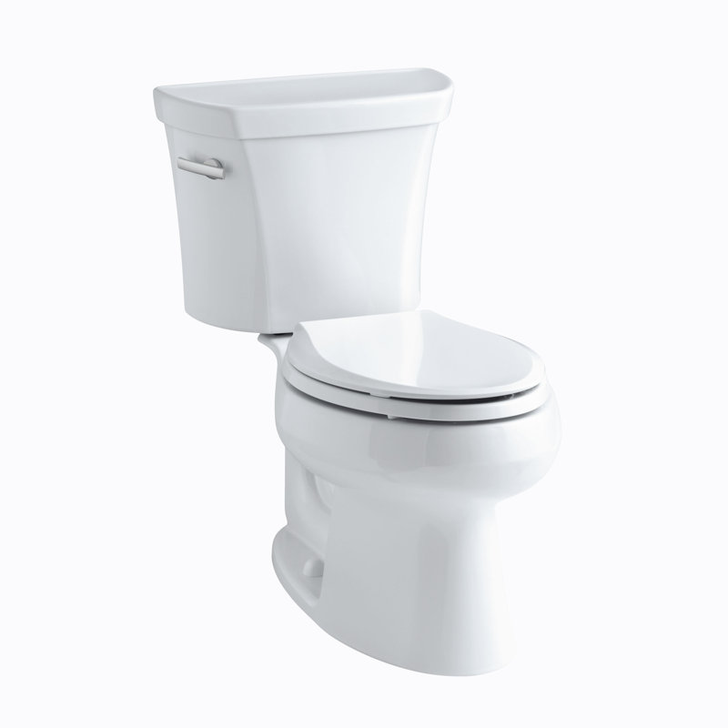 Wellworth 1.28 GPF Water Efficient Elongated Two-Piece Toilet (Seat Not Included), White