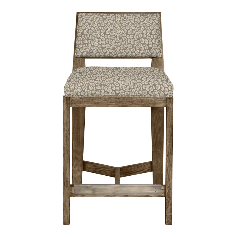 Scoville By Thom Filicia Upholstered Counter Stool with Solid Wood Frame, Lin Nadia, Hampton