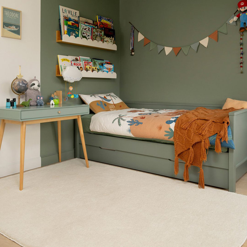 Solid Colour Machine Tufted Shag Area Rug, 160cm x 230cm