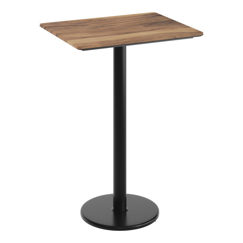 Plateau de table commercial 24 "x 30" sans soudure avec base à hauteur de bar, Natural