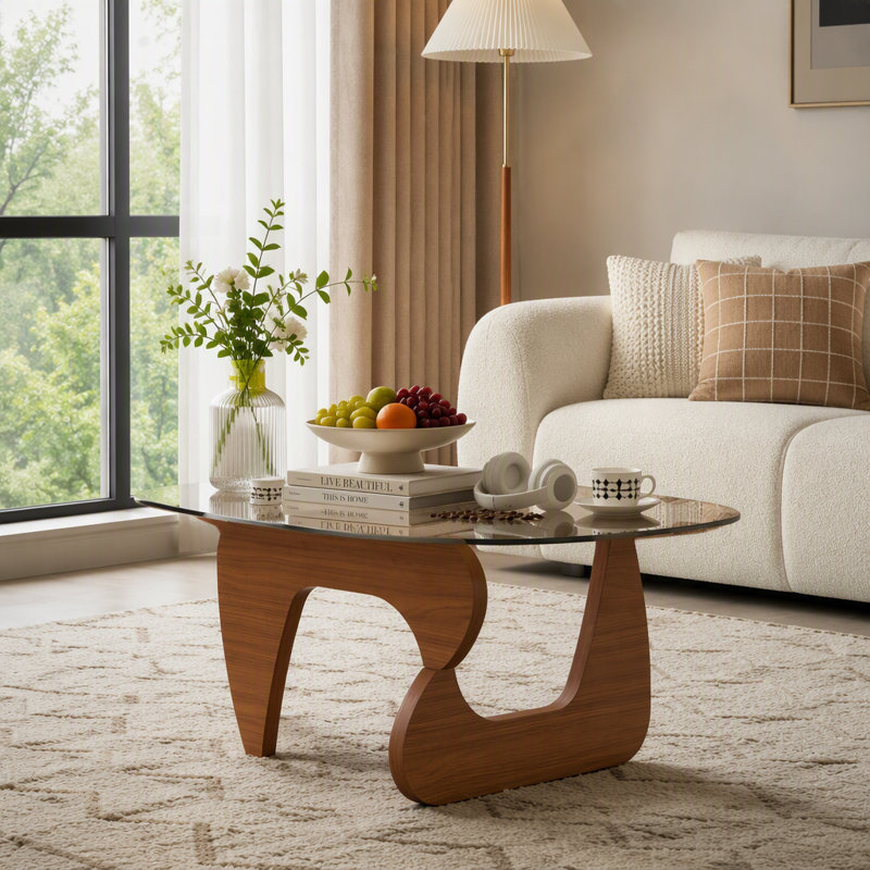 Table basse de style campagnard Century, 15.74" H x 35.82" W x 25.59" D, Brown