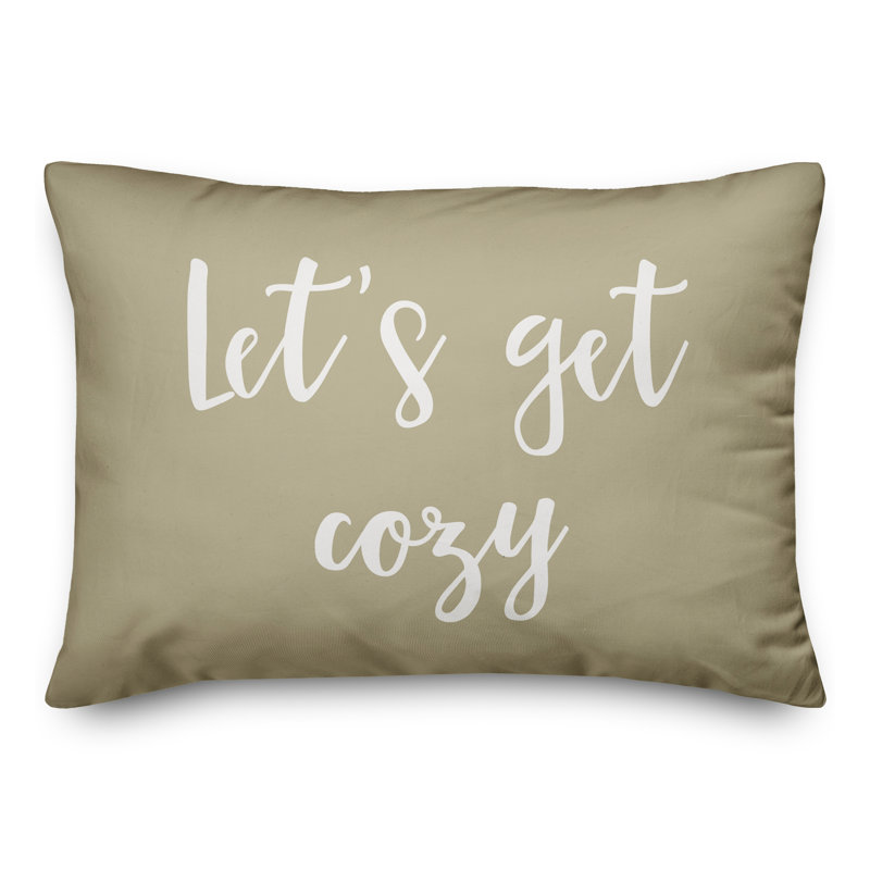  Let's Get Cozy Lumbar Pillow, Beige