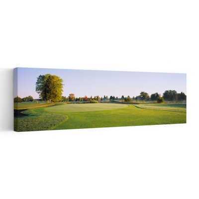 Trees on a landscape Fairfax National Golf Club Centreville Virginia USA 1 Piece Wrapped Canvas Panoramic Wall Art