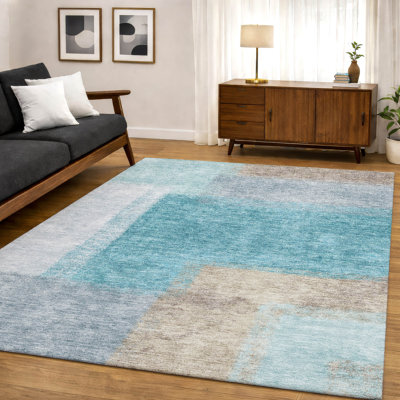 Premium Machine Washable Mayfield AMF2341 Abstract Rug