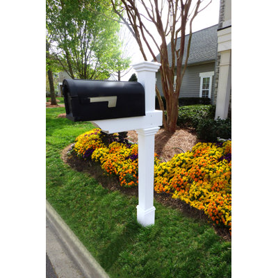 Zippity 4.5 ft. H Classica Mailbox Post with Newspaper Holder