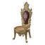 Chaise d'appoint (lot de 2), tissu floral, finition dorée, siège en cascade
