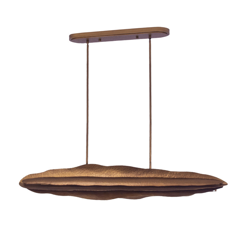 1 - Light Warm Gold LED Unique/Statement Pendant