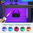 Kruszewski 70 In. TV Stand Fits TVs Up To 75 In. with LED Lights Glass Shelves and Open Storage-256153650