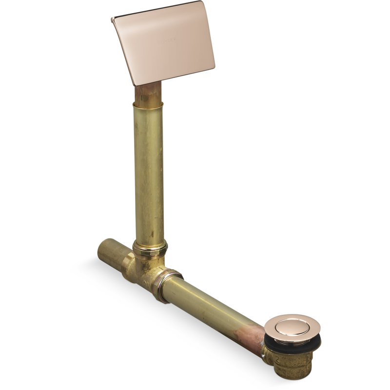 Clearflo Leg Tub Drain with Overflow, Gold/Rose