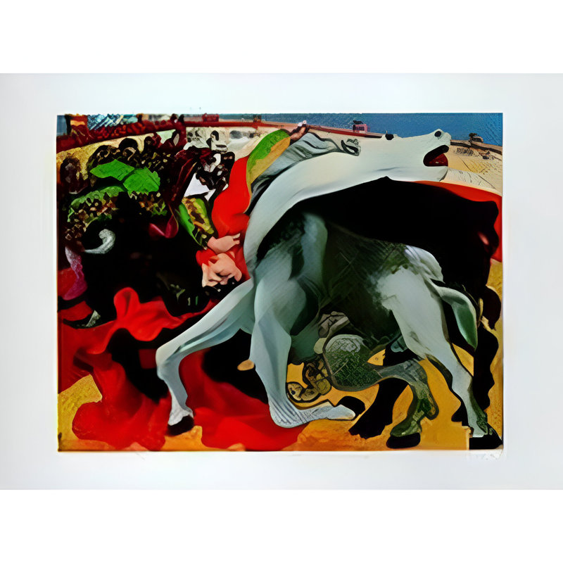 «The Bullfight» par Pablo Picasso, impression sur toile non encadrée