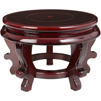 Wooden Plant Stand For Indoor Plants With Oriental Design - Multi-Purpose Display Stand For Flower Pots, Fishbowls And Home Decor