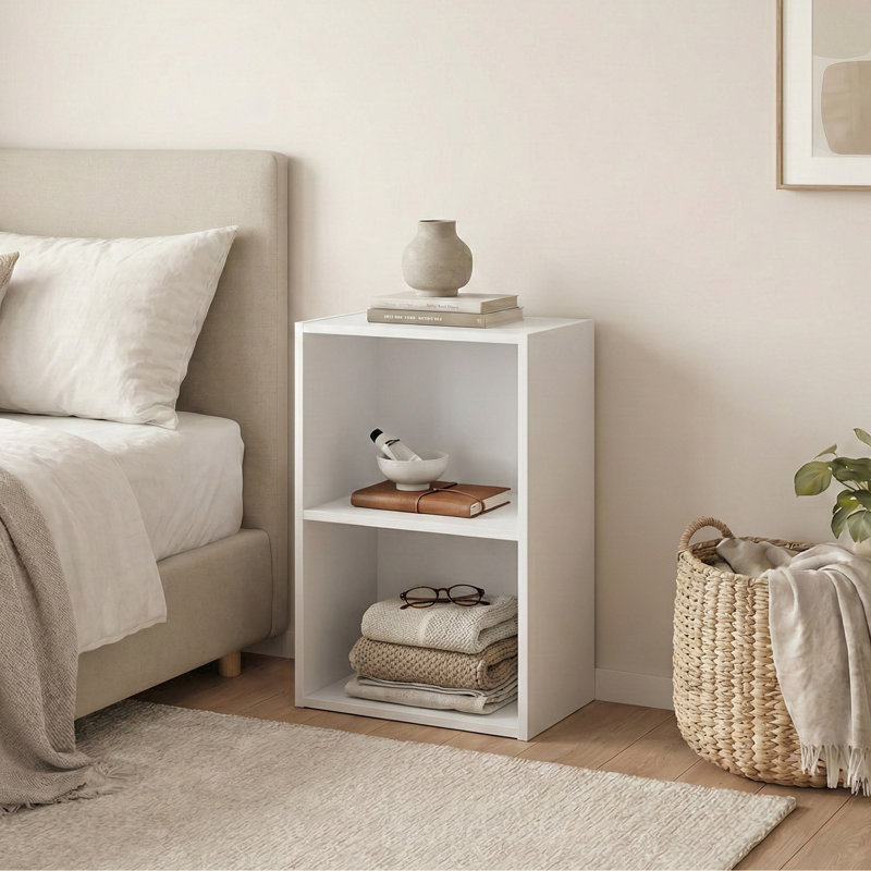 Gerardi 32cm W Standard Bookcase, White, 54 cm H x 32 cm W
