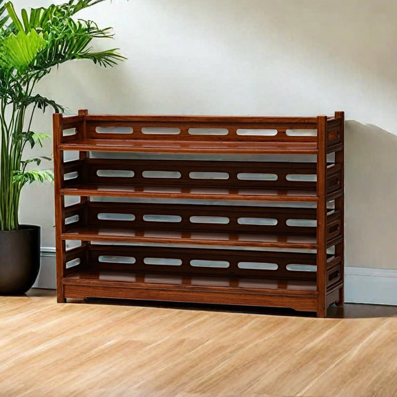 Nouveau range-chaussures en bois de rose de style chinois pour armoire à chaussures 24 paires