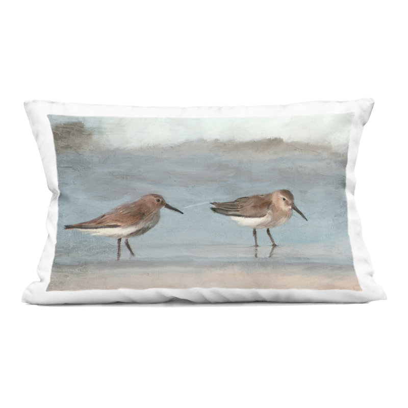 Coussin décoratif imprimé Little Little Sandpiper, par Kim Allen