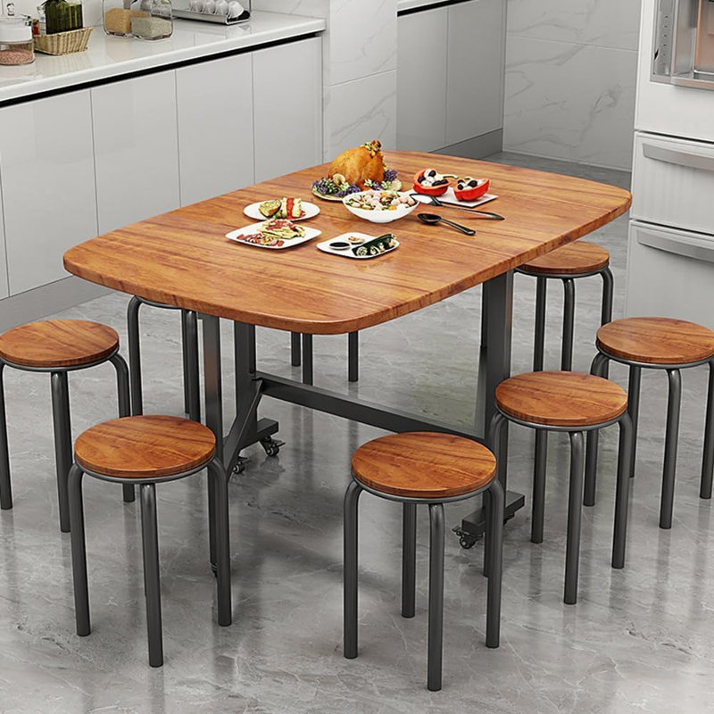 Table Drop Leaf Dining Table - 47" Wooden Foldable...