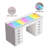 Makeup Vanity Set with Vanity Mirror HD Glass Top Built-in RGB Light Strips Large 11 Drawers