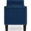 Banc de rangement à boutons - Velours bleu marine-46152379