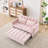 Sleeper Sofa, Convertible Sofa, Recliner, Bed, 3-In-1, 3-Position Adjustable Backrest, 2-Seater Sectional, Two Side Pockets, 2 Pillows-1688610183