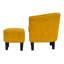 Fauteuil demi-tonneau en cuir synthétique avec repose-pieds-771343426