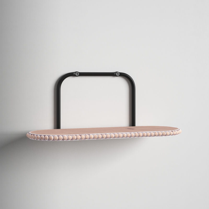 Mariah Oval Accent Shelf with Live Edge, 6.69" H x 16.54" W x 6.3" D