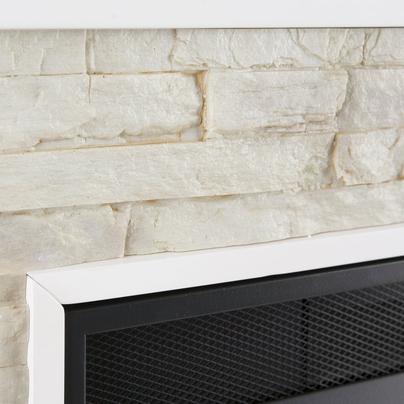 Norcott 52.25'' W White Electric Fireplace with 5100 BTU