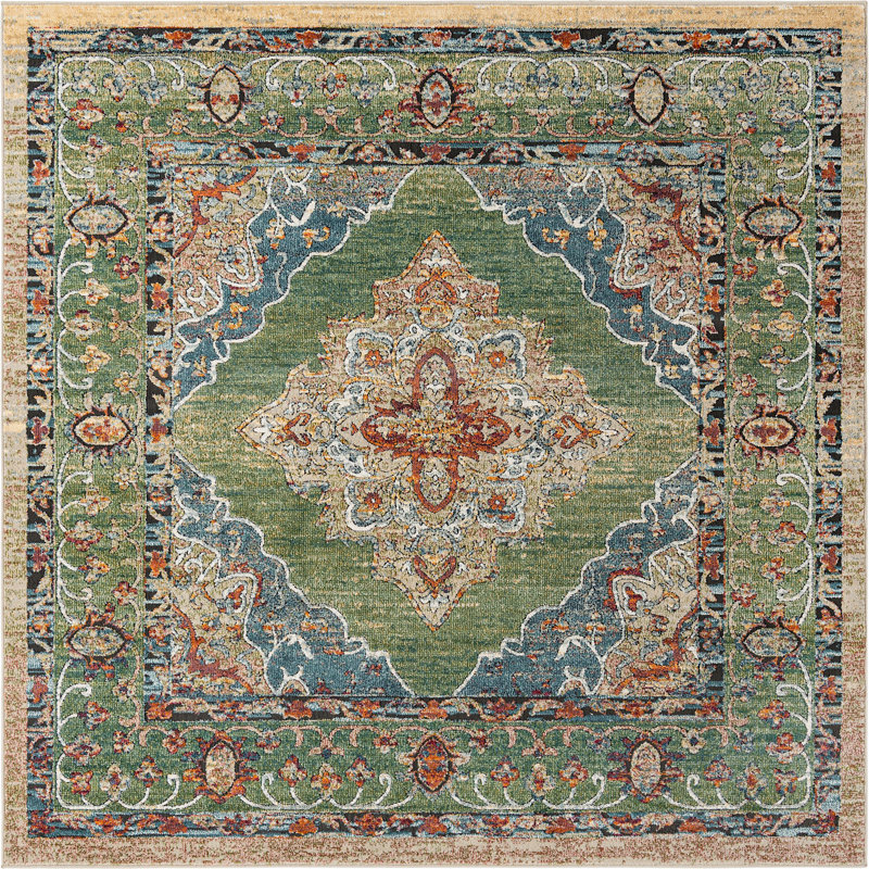 Mekalah Oriental Indoor Rug, Square 7'10"