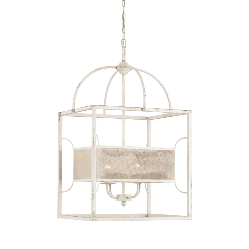 Lustre carré lanterne 4 lumières Dildy