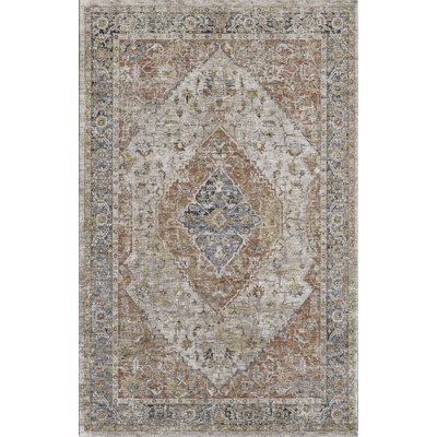 Oriental Machine Woven Polyester Area Rug