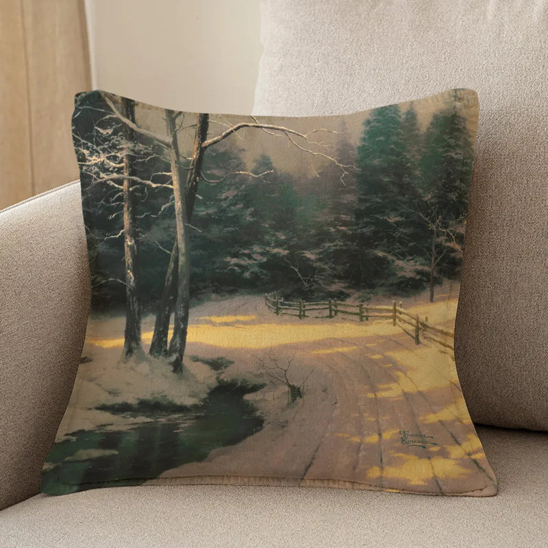 Coussin Thomas Kinkade Winter Glen
